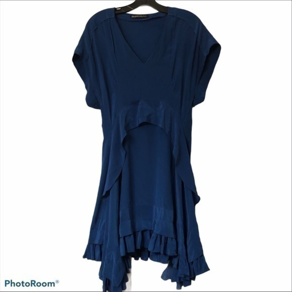 Balenciaga Paris blue silk dress - Picture 1 of 13